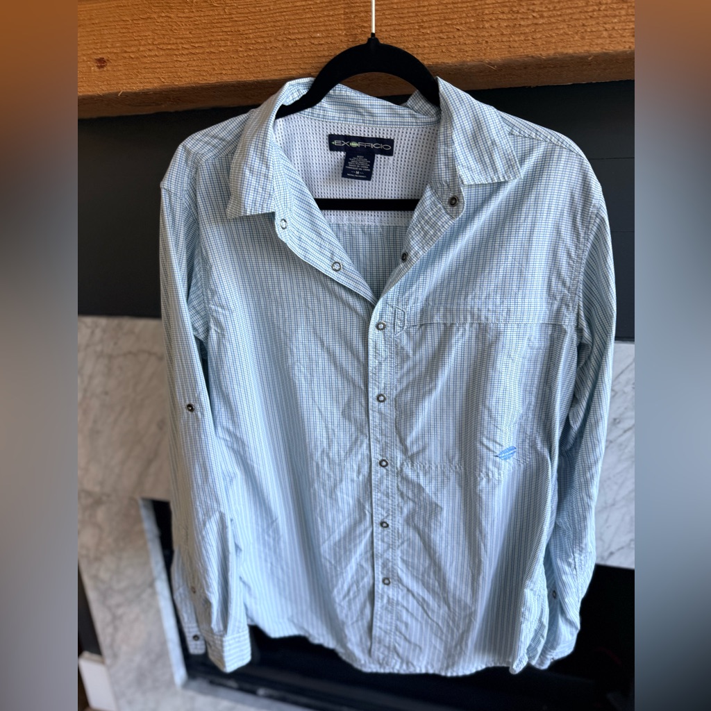 Exofficio Men's Blue Striped Shirt